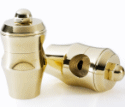Solid brass risers for 1 inch diameter handlebars.