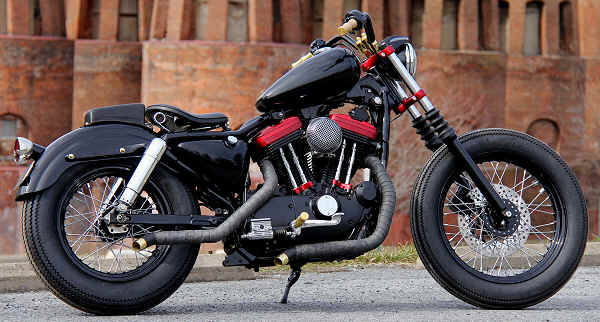 Here's a sample of a stock 1999 Sportster featuring parts from DeVille Cycles XLRB Retro-Bobber Collection. Mix and match from the collection as your taste and budget allows to create your own custom Sportster bobber.