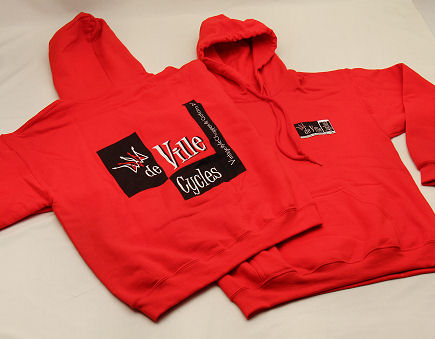 DeVille Cycles pull over hoodies available here.