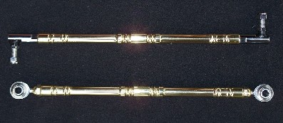 Solid brass shift linkage for Softails and Touring models.