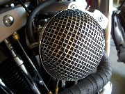 Ram-air filters with a nostalgic hot rod look for your Harley.