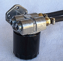 Remote oil filter mounting kit with side ports.